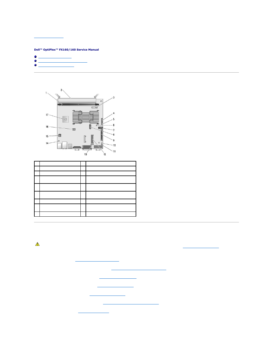 System board assembly, System board connectors, Removing the system board assembly | Dell OptiPlex FX160 (Late 2008) User Manual | Page 36 / 65