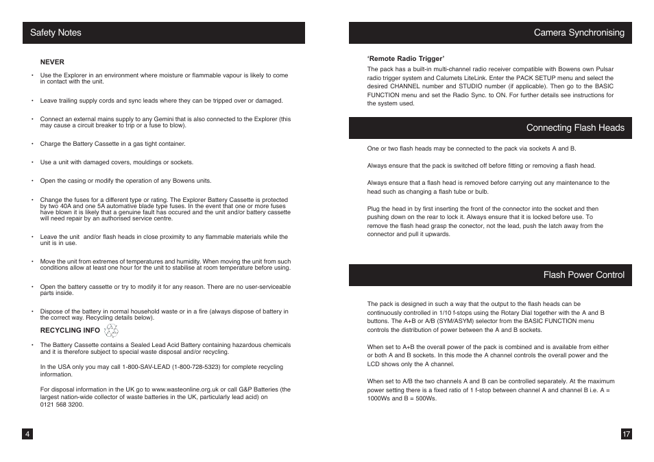 Bowens EXPLORER 1500 BW7640 User Manual | Page 4 / 10