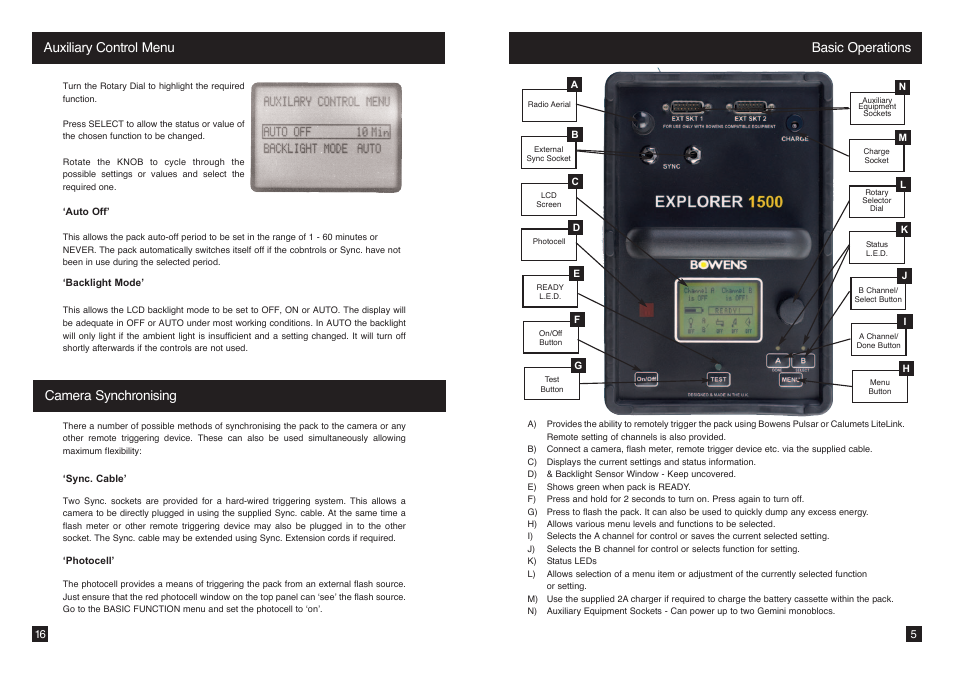 Bowens EXPLORER 1500 BW7640 User Manual | Page 5 / 10