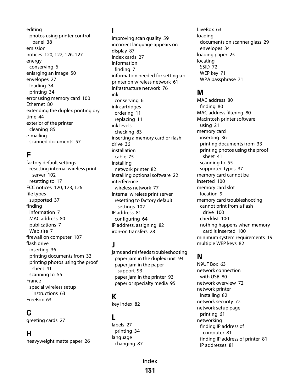 Dell P513w All In One Photo Printer User Manual | Page 131 / 134