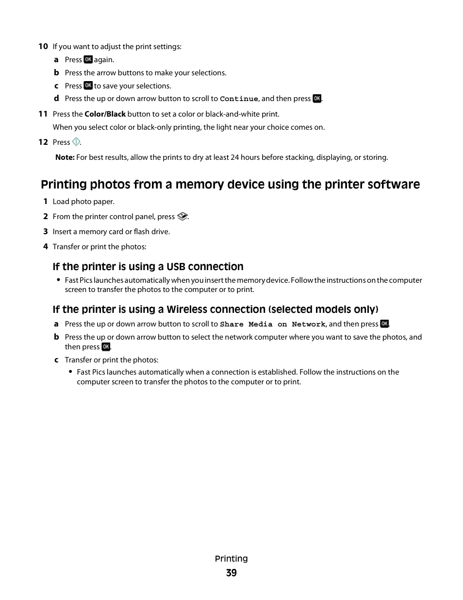 Dell P513w All In One Photo Printer User Manual | Page 39 / 134