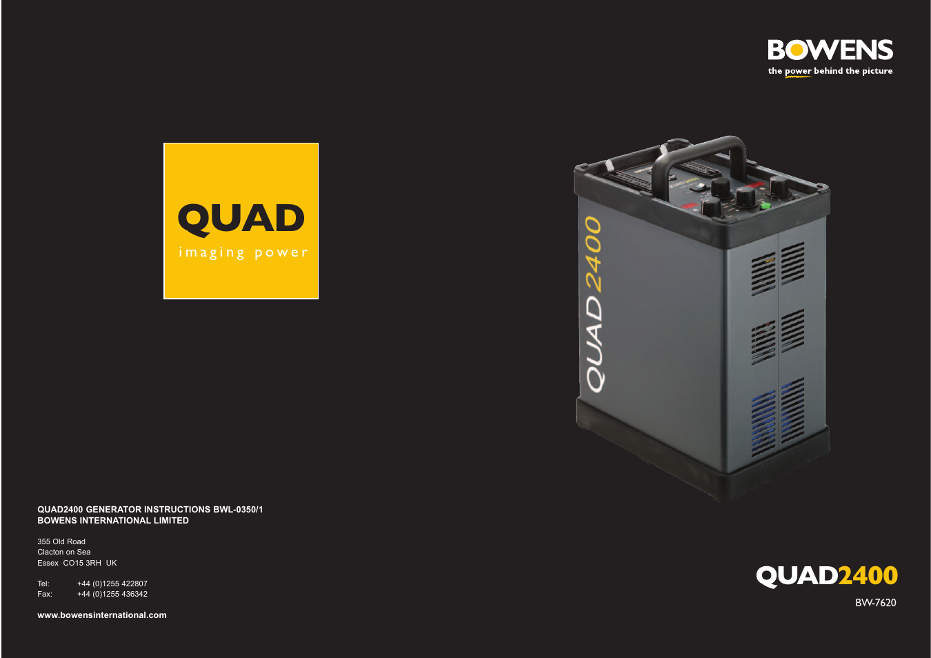 Bowens QUAD2400 User Manual | 6 pages