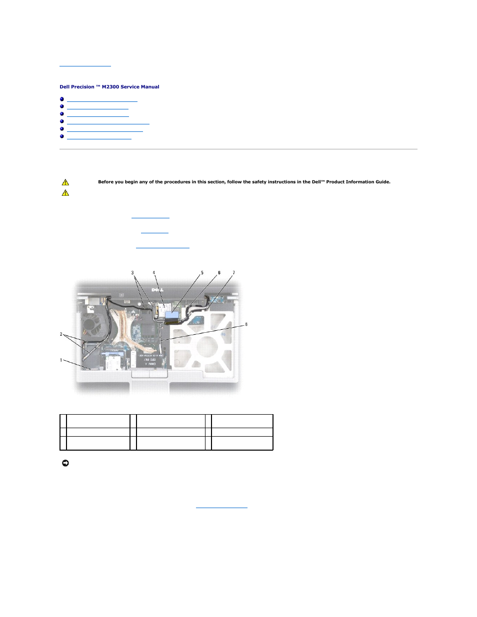 Display assembly, Removing the display assembly | Dell Precision M2300 (Late 2007) User Manual | Page 11 / 42