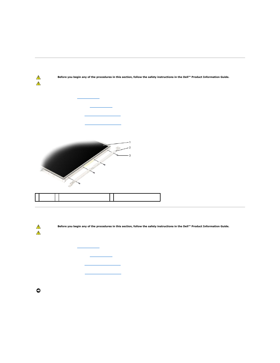 Removing the display panel brackets, Removing the display panel cable | Dell Precision M2300 (Late 2007) User Manual | Page 14 / 42