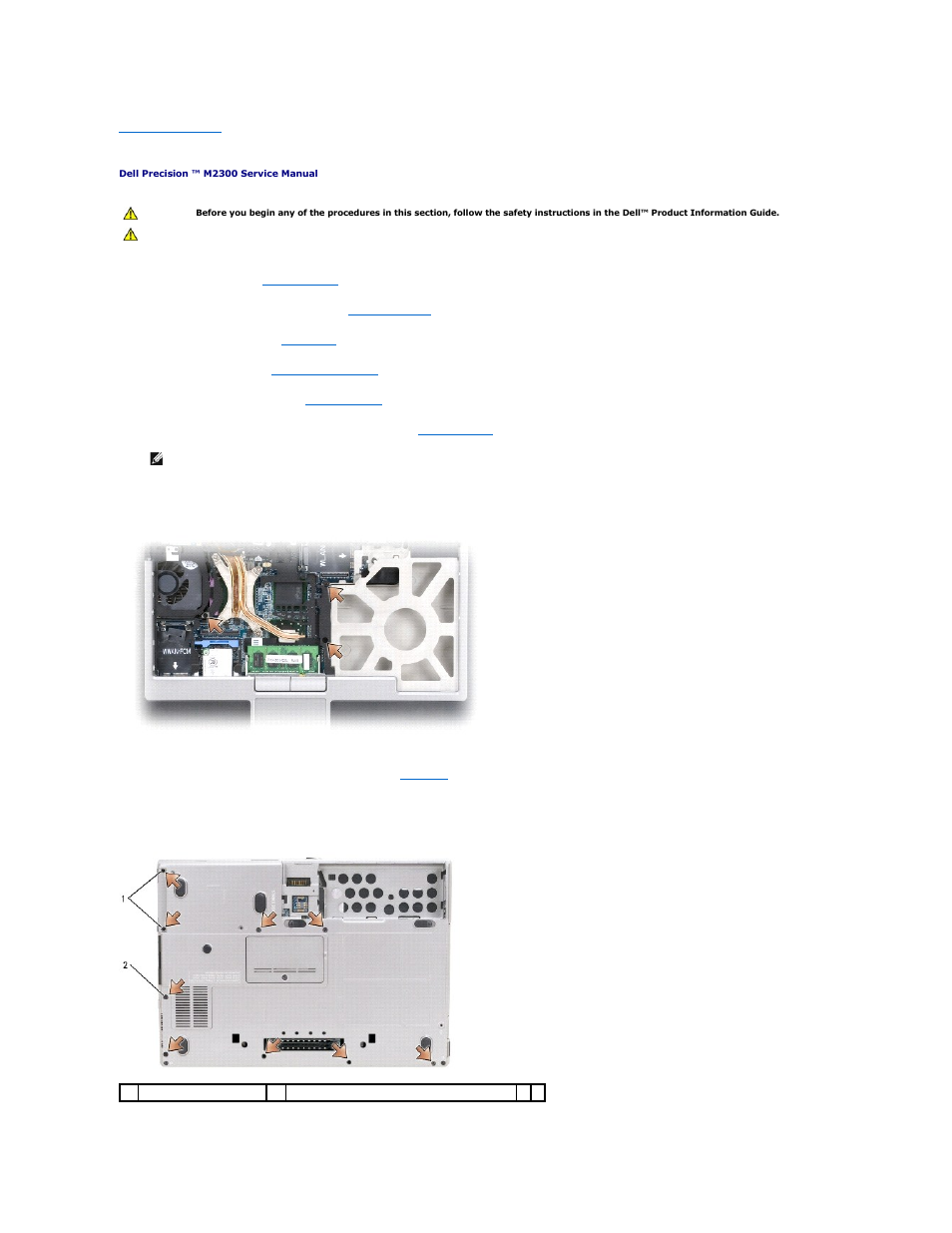 Palm rest | Dell Precision M2300 (Late 2007) User Manual | Page 31 / 42