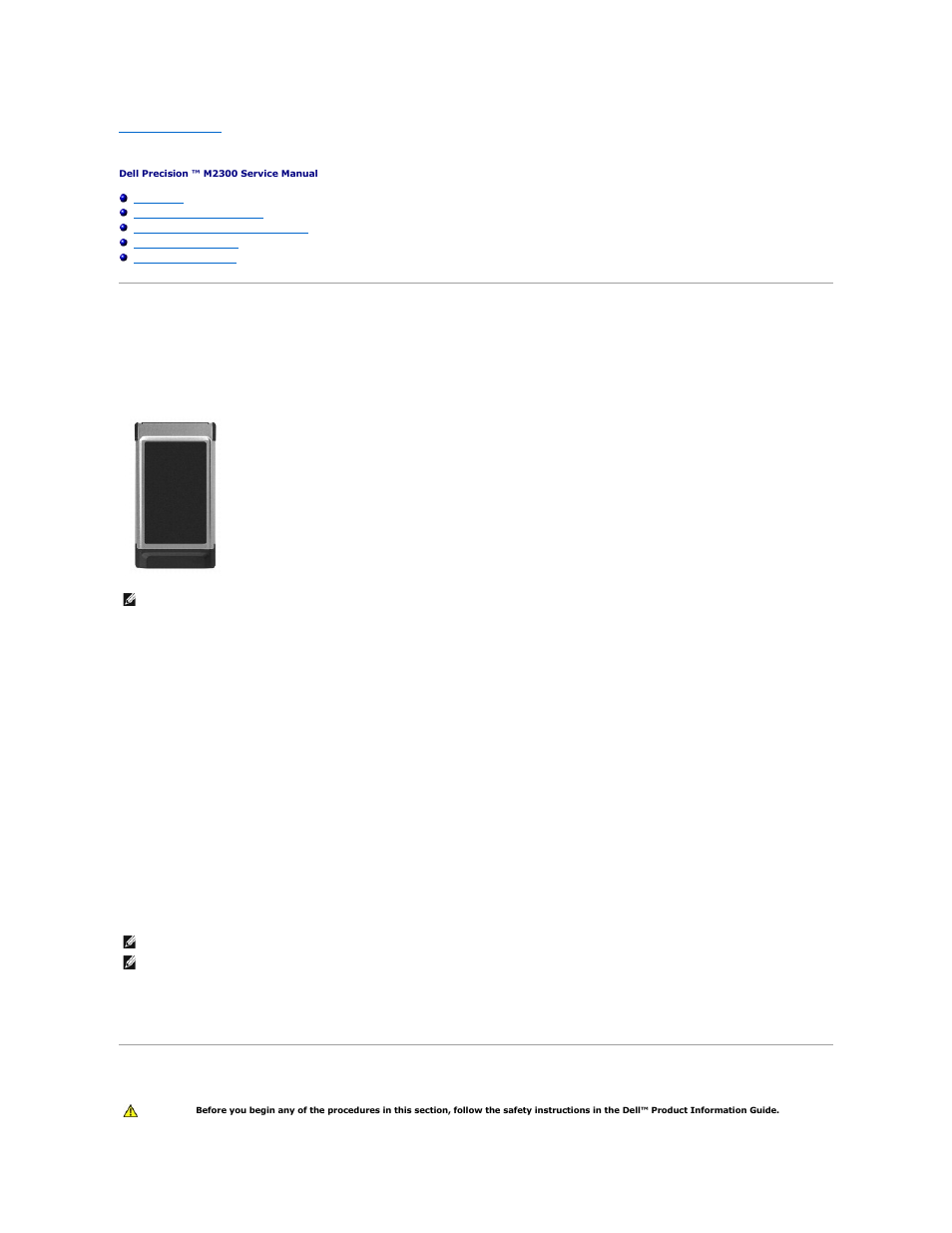 Using cards, Card types, Removing a pc card or blank | Pc cards, Pc card blanks, Extended pc cards, Smart card | Dell Precision M2300 (Late 2007) User Manual | Page 33 / 42