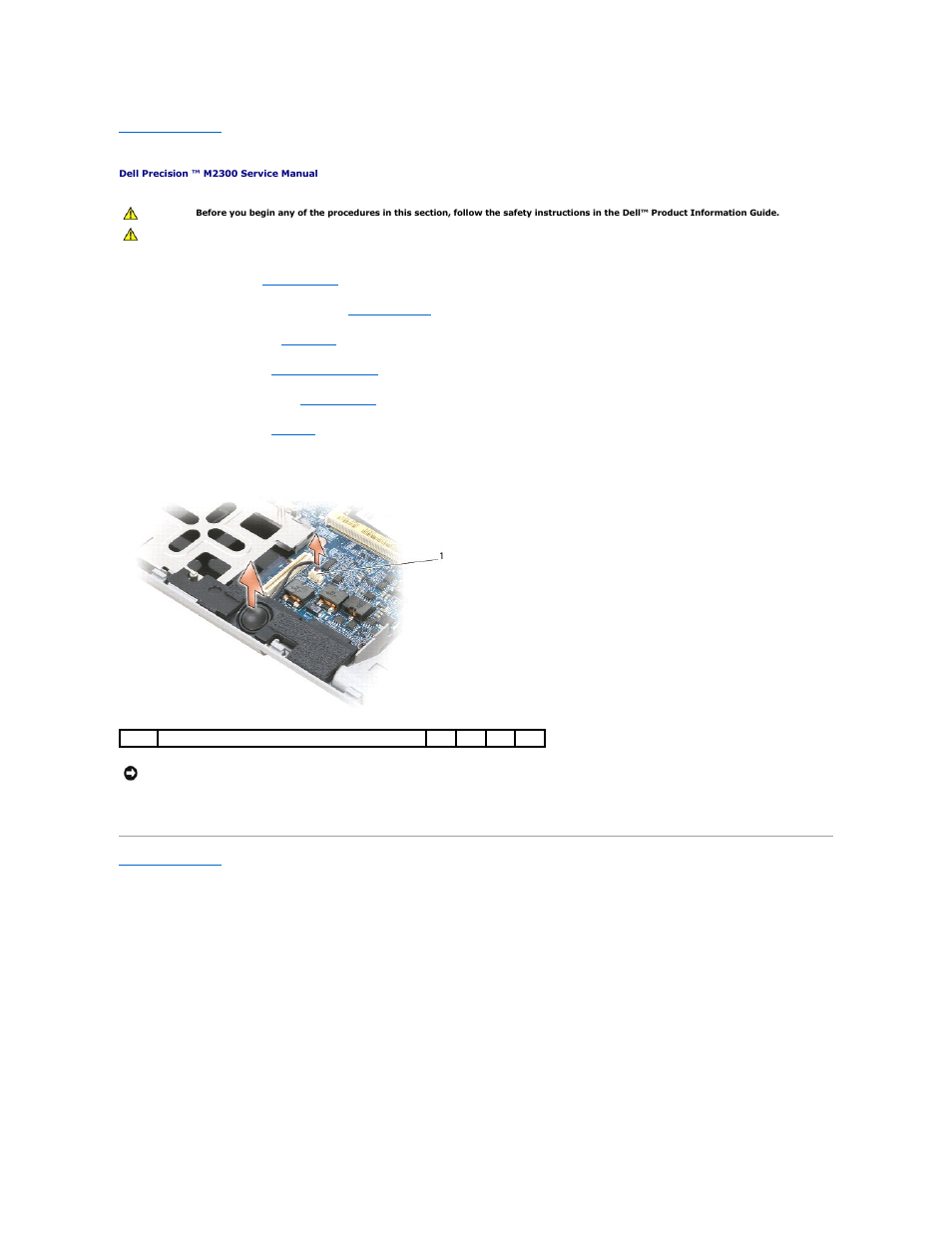 Speaker | Dell Precision M2300 (Late 2007) User Manual | Page 37 / 42