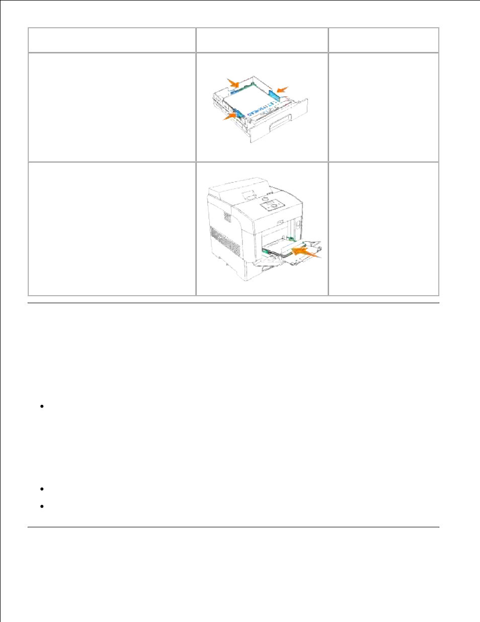 Multipurpose feeder, Capacity, Print media dimensions | Dell 5110cn Color Laser Printer User Manual | Page 123 / 447