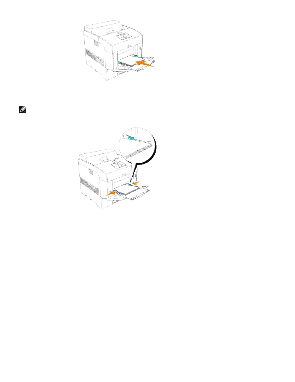 Loading envelopes | Dell 5110cn Color Laser Printer User Manual | Page 125 / 447