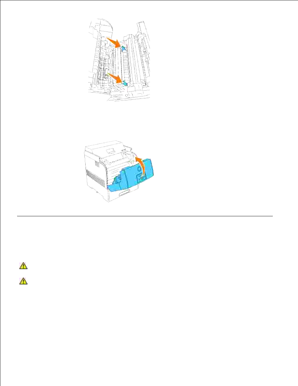 Replacing the fuser and separator roller | Dell 5110cn Color Laser Printer User Manual | Page 307 / 447