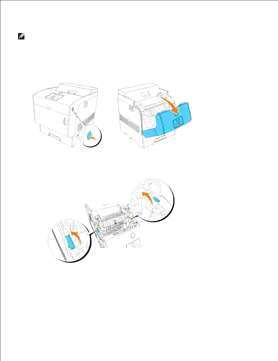 Removing the used fuser | Dell 5110cn Color Laser Printer User Manual | Page 308 / 447