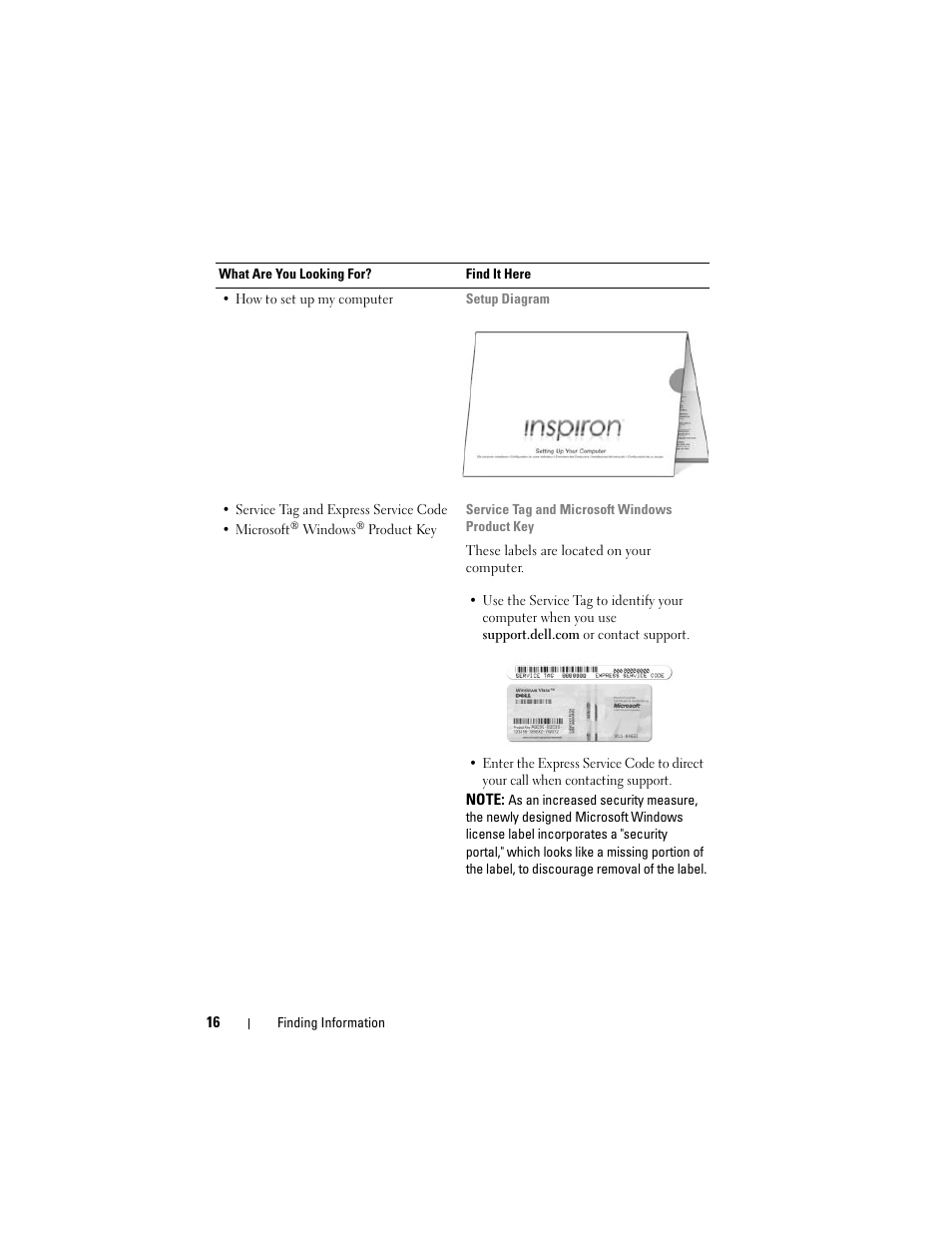 Dell Inspiron 1420 (Mid 2007) User Manual | Page 16 / 210