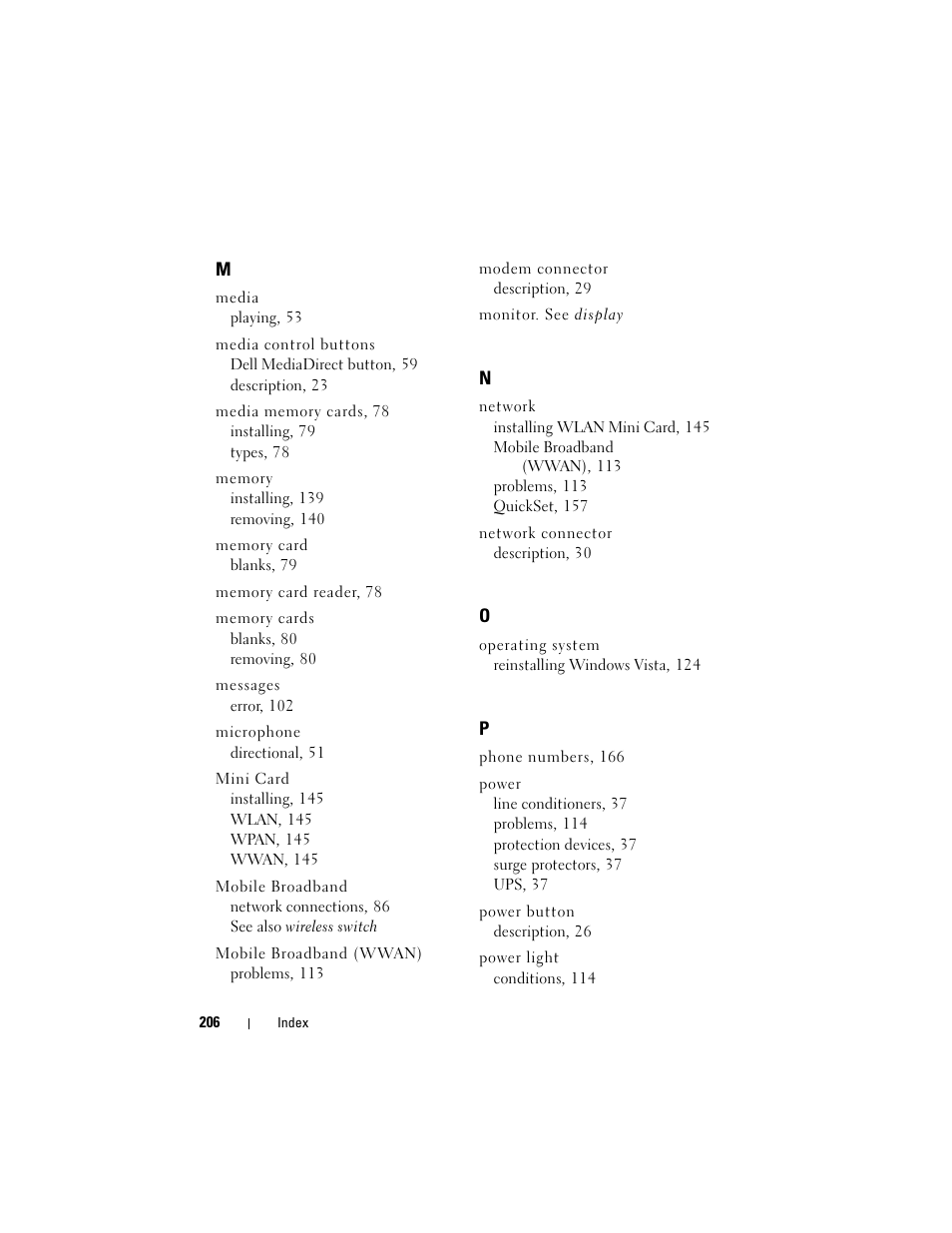 Dell Inspiron 1420 (Mid 2007) User Manual | Page 206 / 210