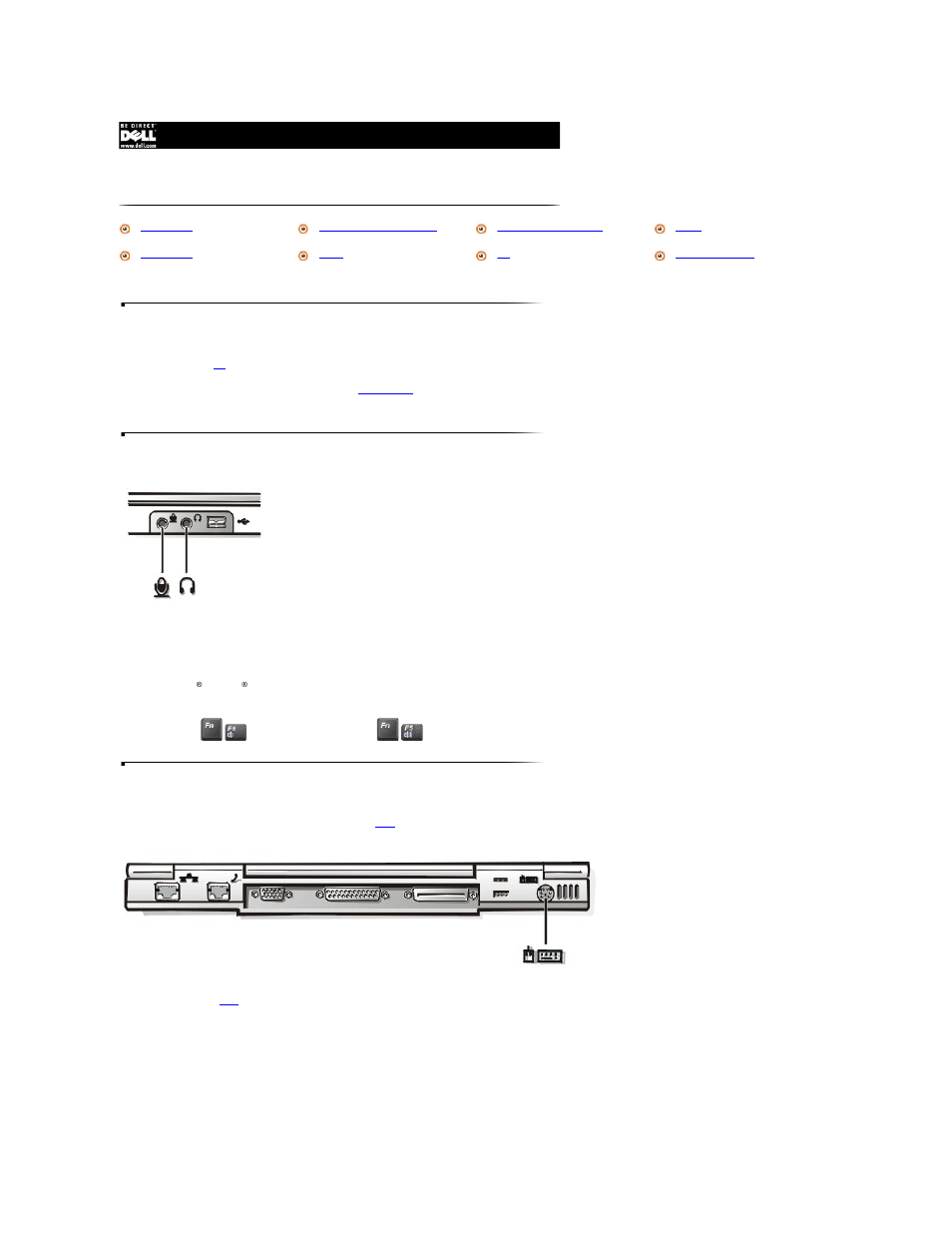 Connecting external devices, I/o connectors, Speakers and other audio devices | Keyboard, mouse, and keypad | Dell Inspiron 2000 User Manual | Page 22 / 78