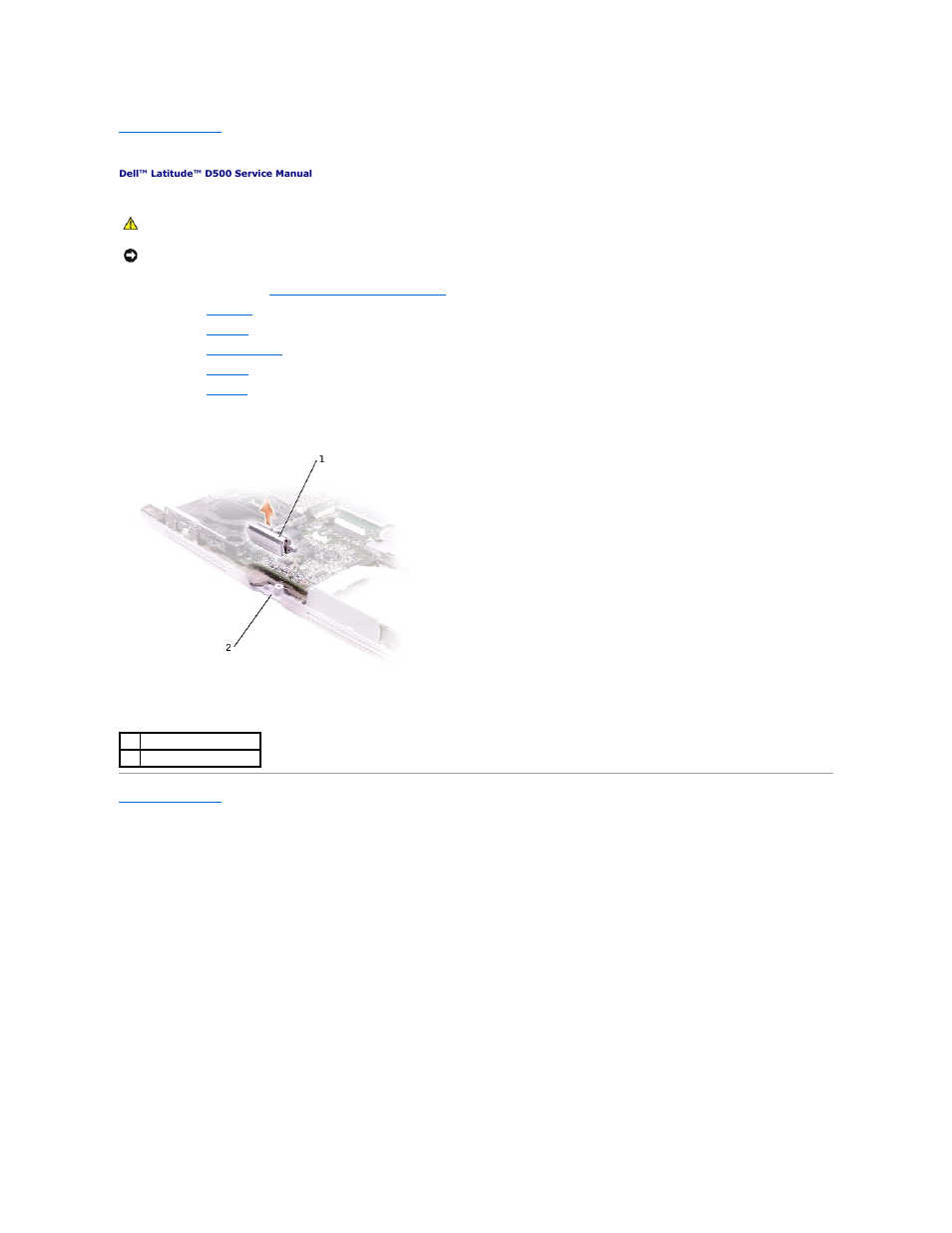 Base latch | Dell Latitude D500 User Manual | Page 21 / 40