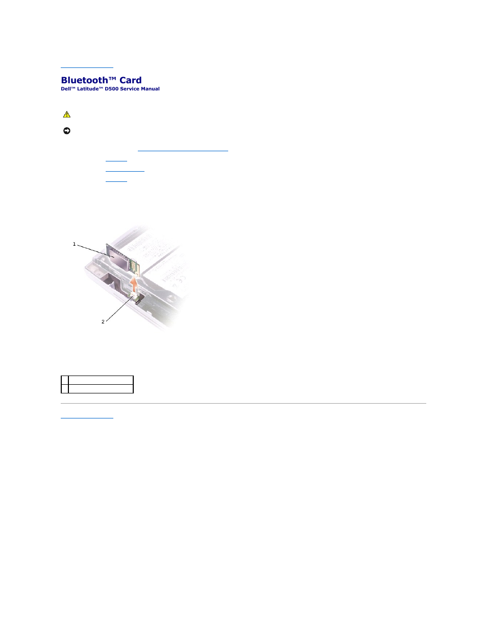 Bluetooth™ card | Dell Latitude D500 User Manual | Page 7 / 40