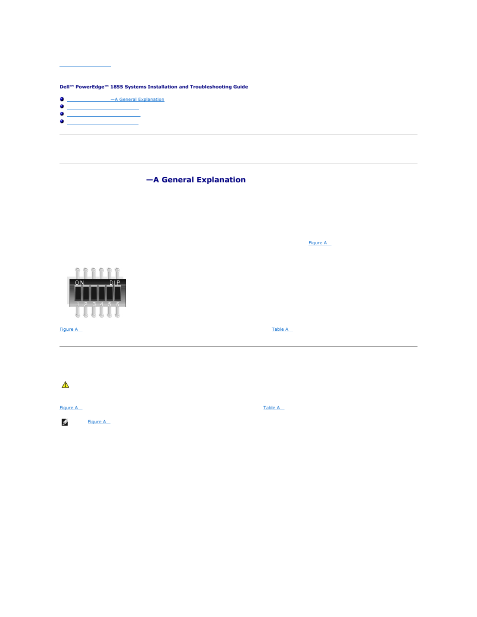 Dip switch settings and connectors, Dip switch settings—a general explanation, Server module board dip switch | Dip switches | Dell POWEREDGE 1855 User Manual | Page 2 / 78