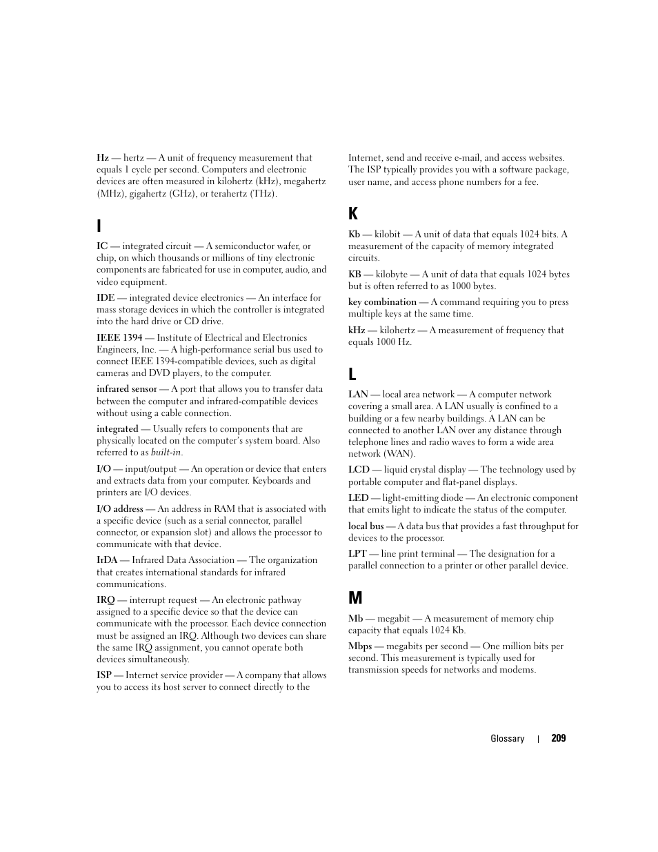 Dell XPS 720 H2C (Mid 2007) User Manual | Page 209 / 220