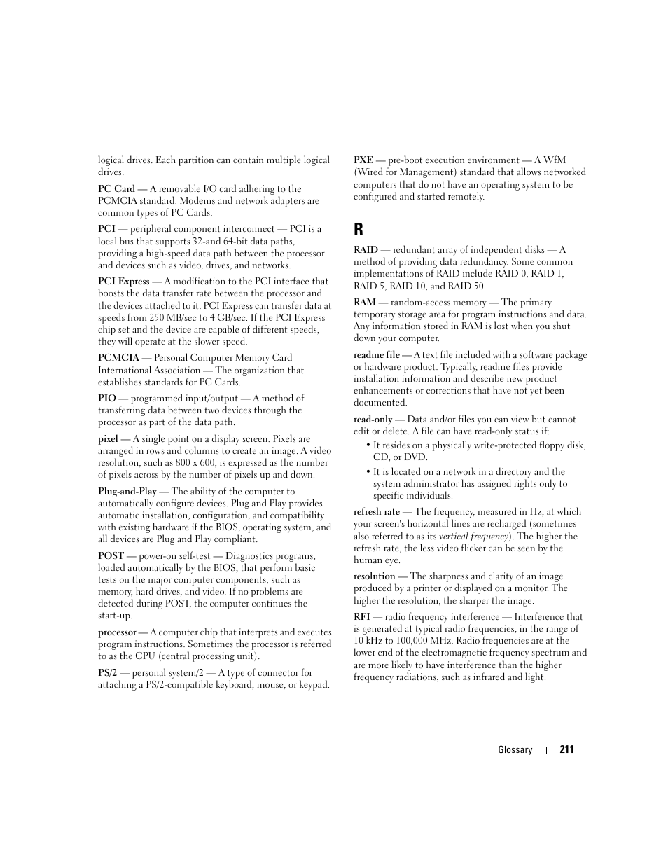 Dell XPS 720 H2C (Mid 2007) User Manual | Page 211 / 220