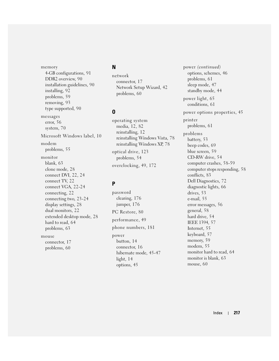 Dell XPS 720 H2C (Mid 2007) User Manual | Page 217 / 220