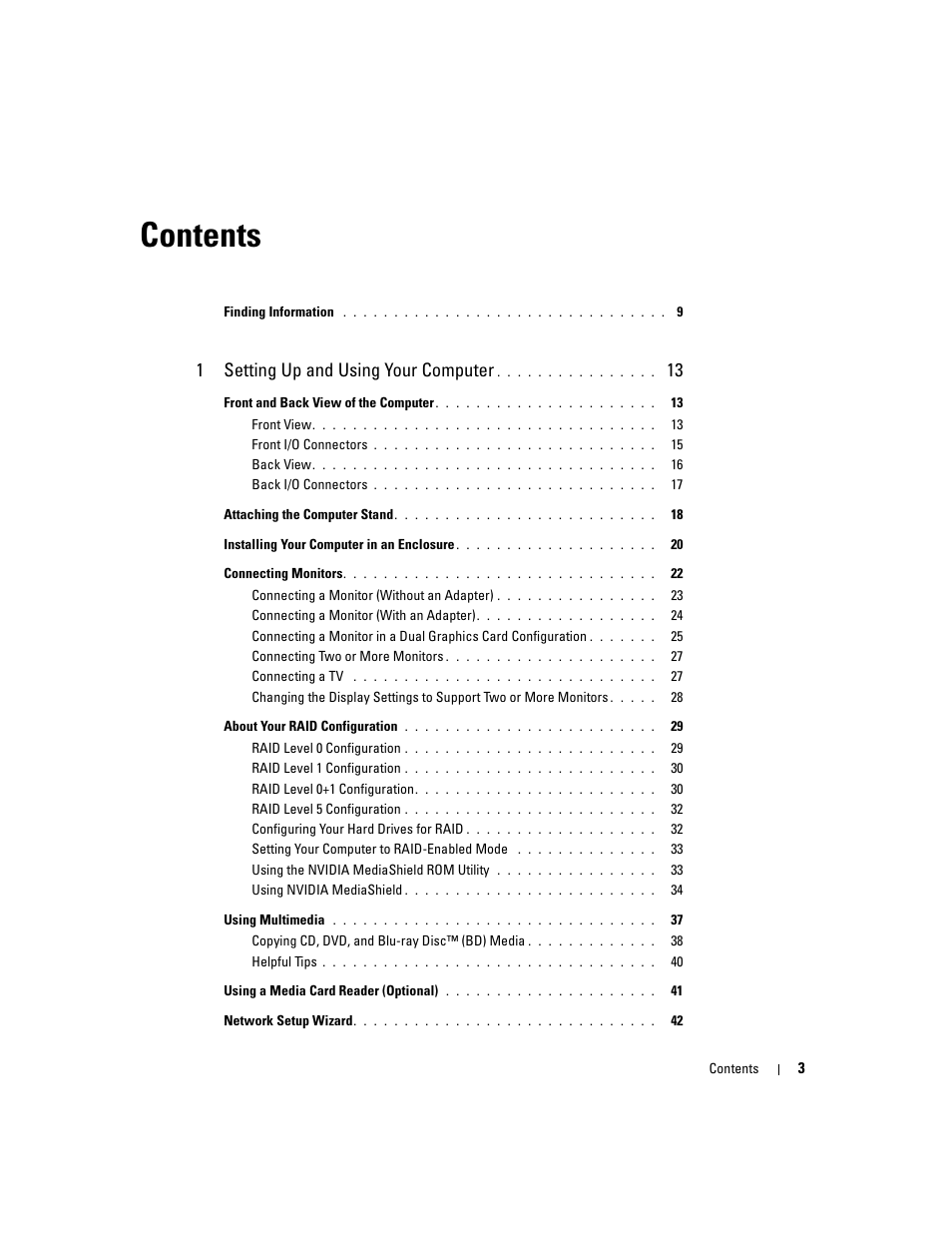 Dell XPS 720 H2C (Mid 2007) User Manual | Page 3 / 220