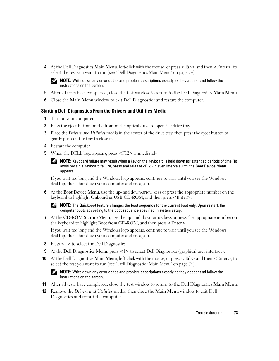 Utilities media | Dell XPS 720 H2C (Mid 2007) User Manual | Page 73 / 220