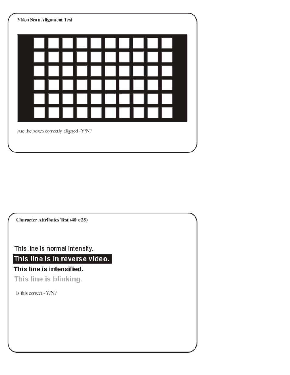 Character attributes subtest (40 x 25) | Dell OptiPlex GX1 User Manual | Page 152 / 174