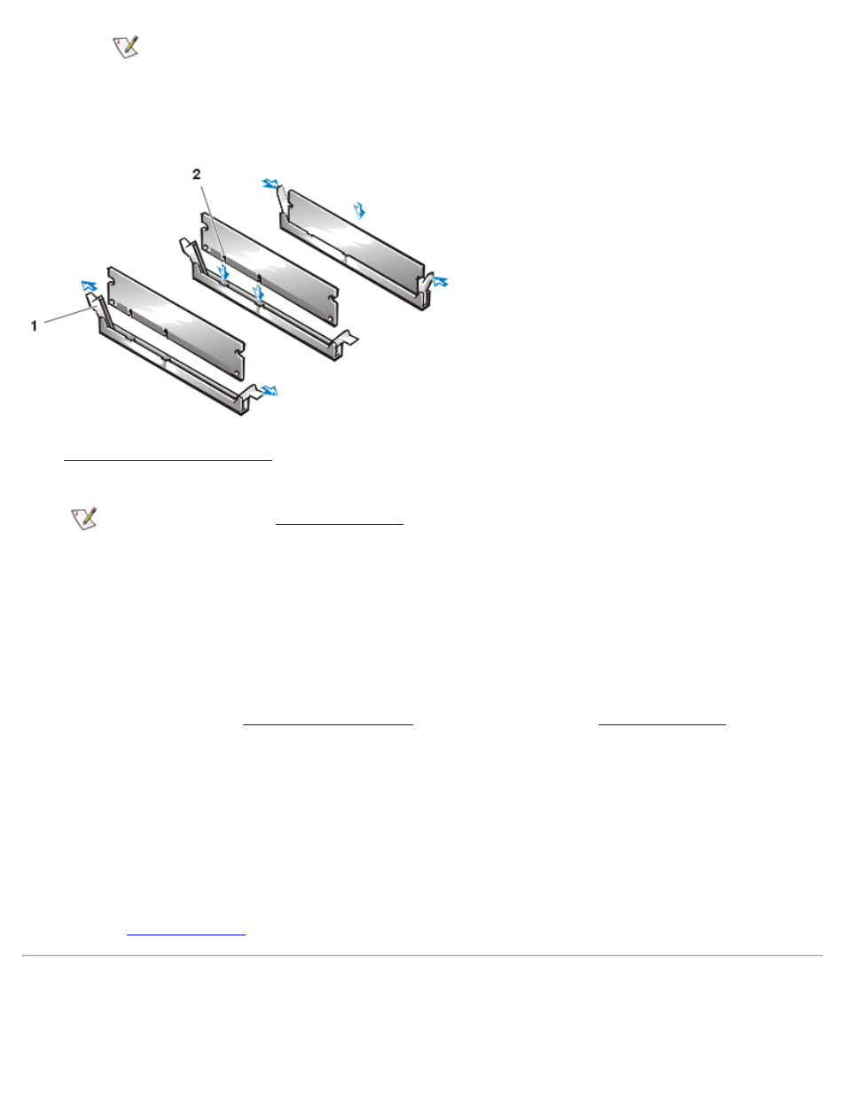 Remove all dimms, Removing dimms, Figure 1 | Dell OptiPlex GX1 User Manual | Page 37 / 174