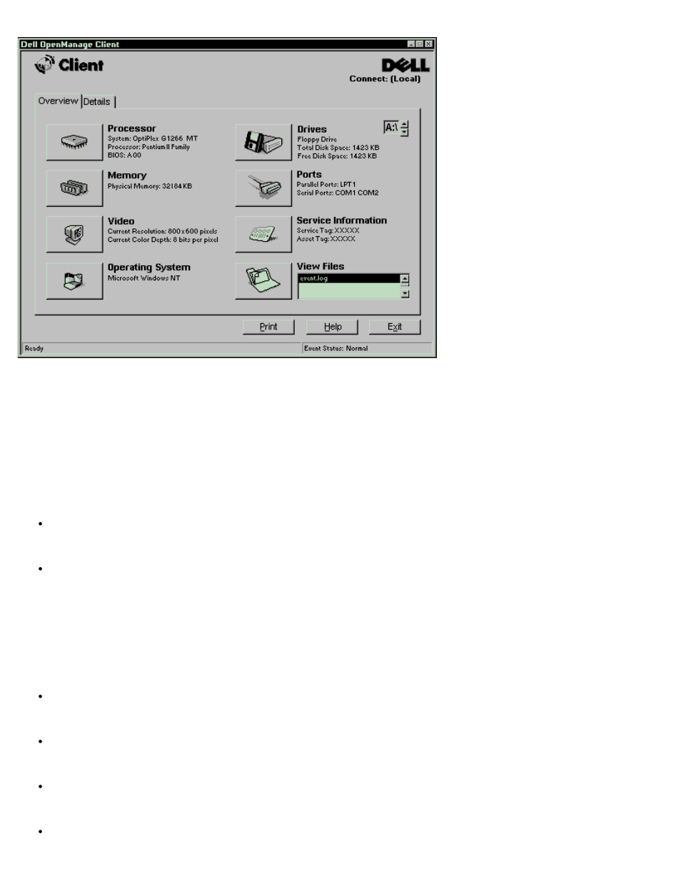 Fault management, Configuration management | Dell OptiPlex GX1 User Manual | Page 7 / 174