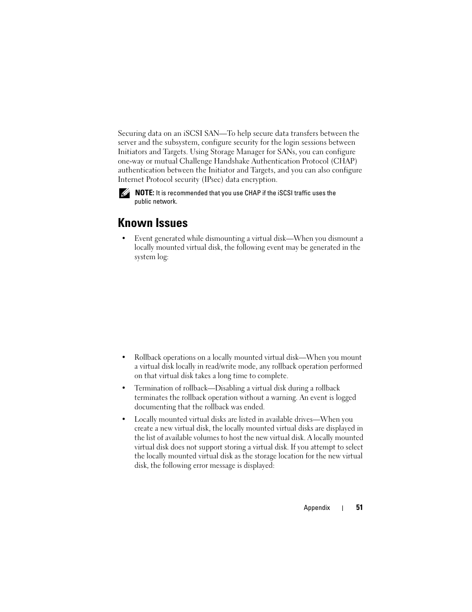 Known issues | Dell PowerVault NX3000 User Manual | Page 51 / 56