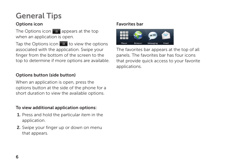 General tips | Dell Aero Mobile User Manual | Page 6 / 20