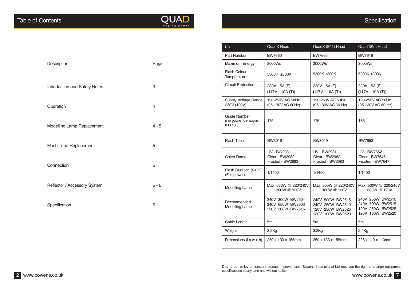 Bowens BWL-0328/2 User Manual | Page 2 / 4