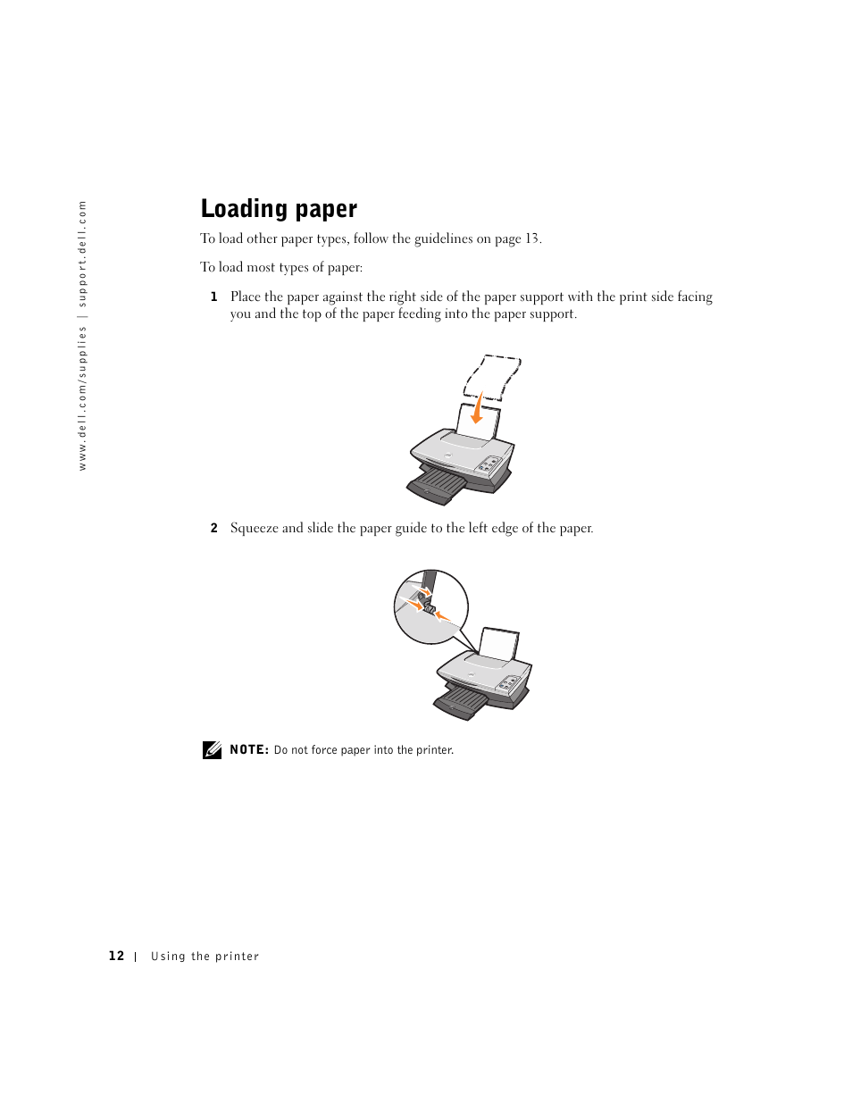 Loading paper | Dell A920 All In One Personal Printer User Manual | Page 22 / 83