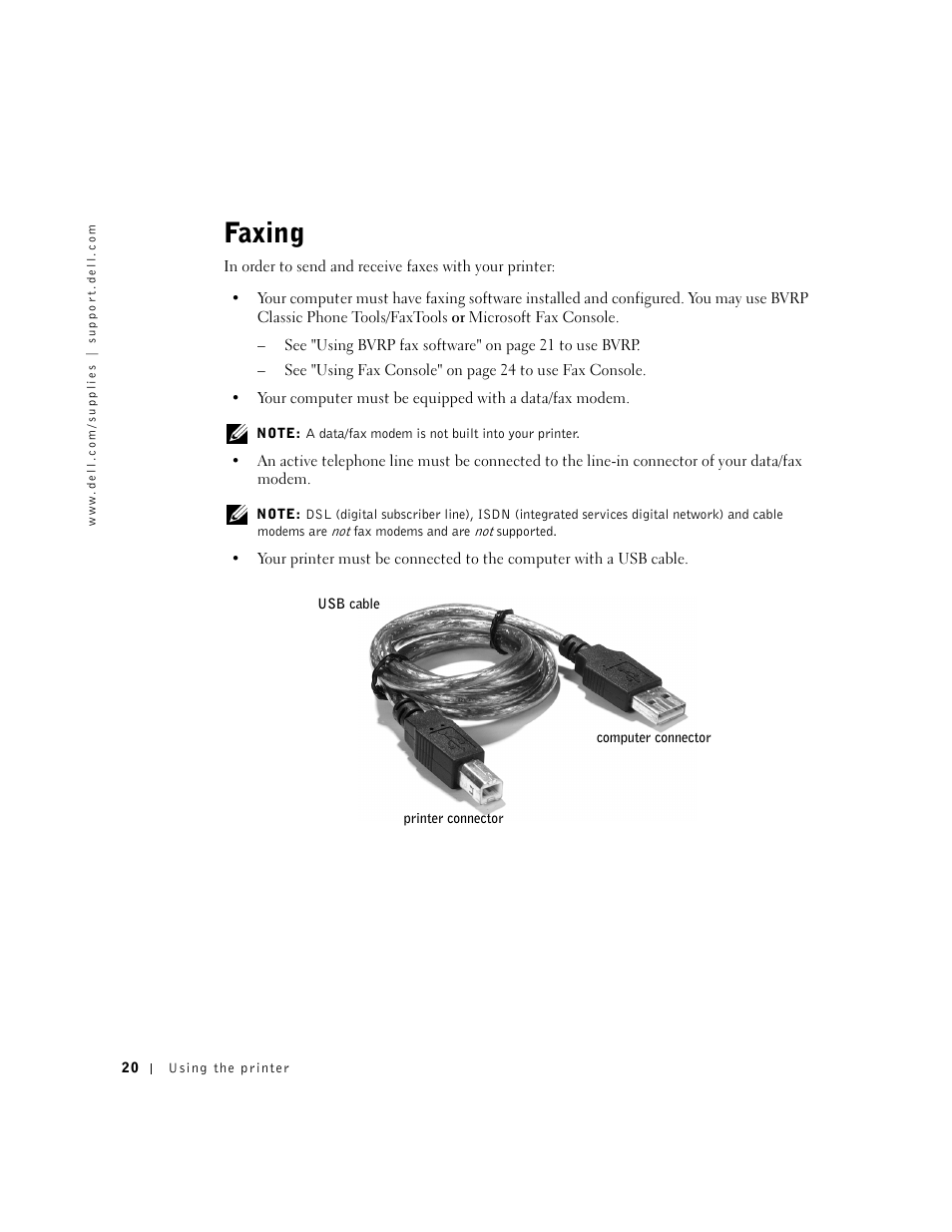 Faxing | Dell A920 All In One Personal Printer User Manual | Page 30 / 83