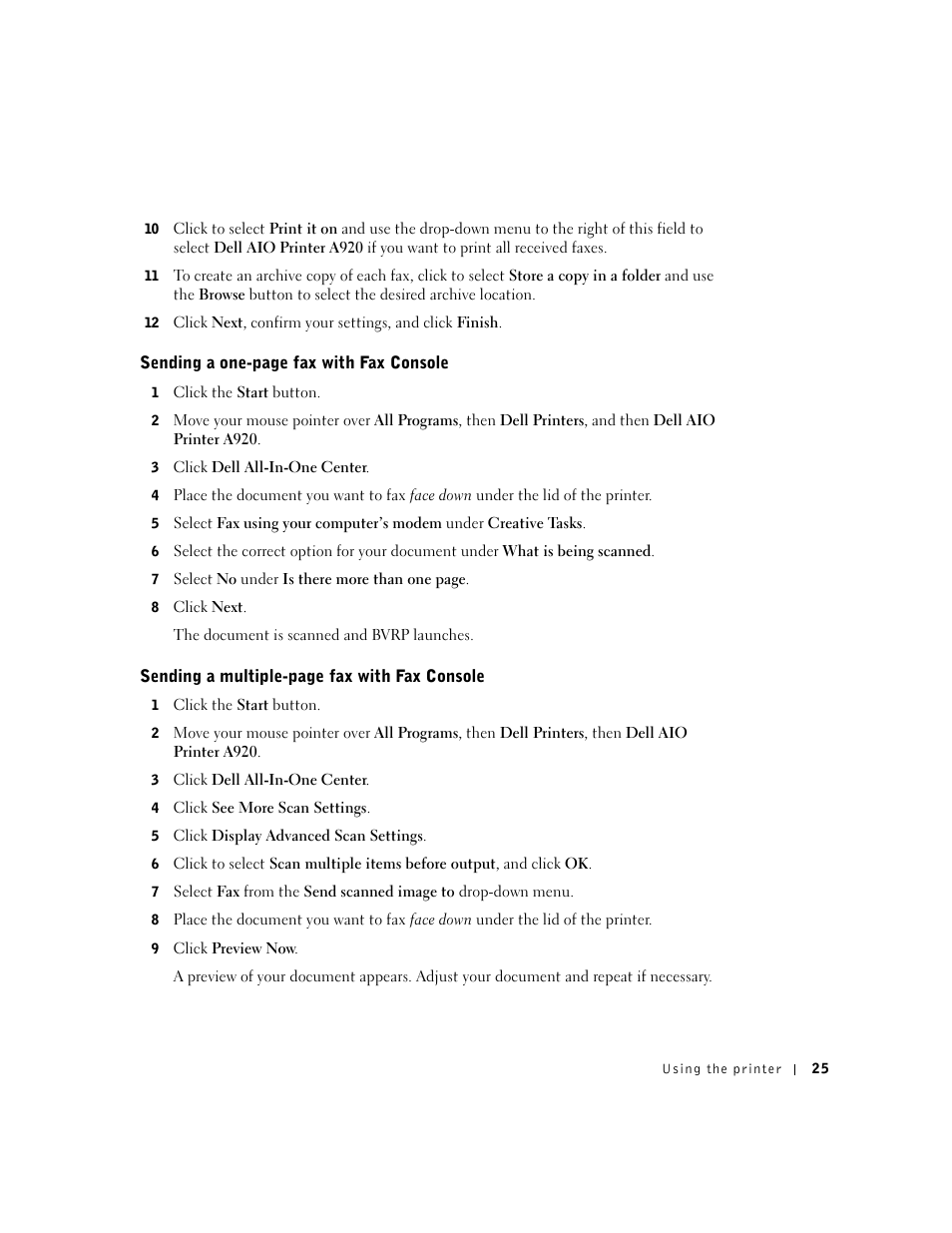 Dell A920 All In One Personal Printer User Manual | Page 35 / 83