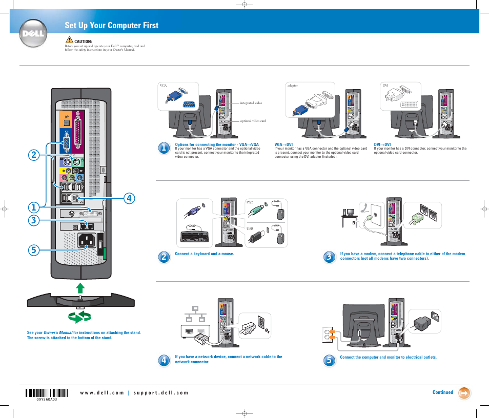 Dell Dimension 4600C User Manual | 2 pages