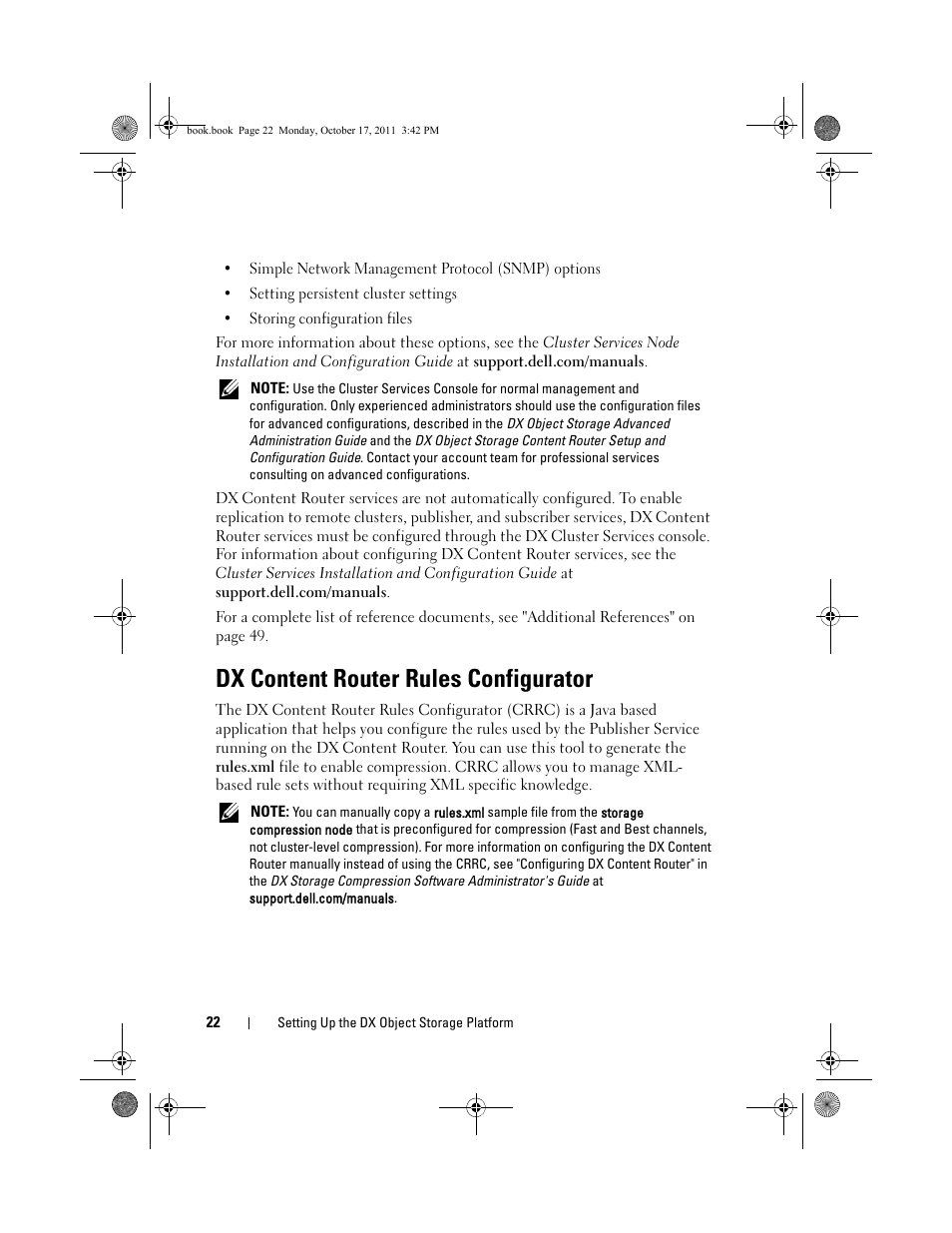 Dx content router rules configurator | Dell DX6000 User Manual | Page 22 / 50