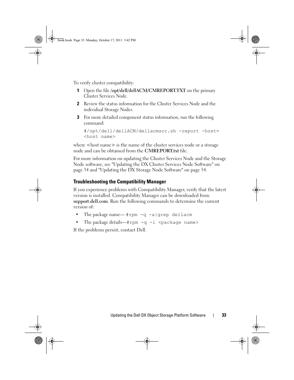 Troubleshooting the compatibility manager | Dell DX6000 User Manual | Page 31 / 50