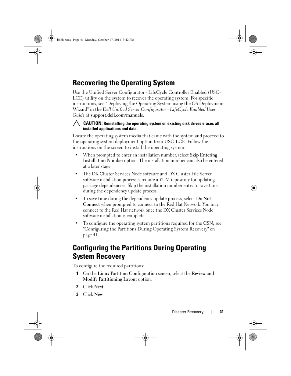 Recovering the operating system | Dell DX6000 User Manual | Page 39 / 50
