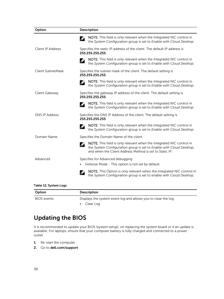 Updating the bios | Dell OptiPlex 7020 (Mid 2014) User Manual | Page 38 / 54