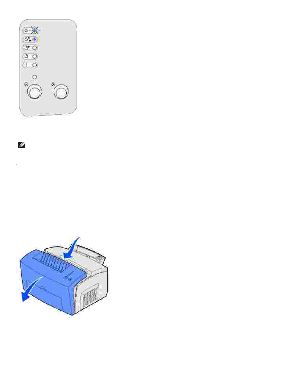 Replacing the toner cartridge, Removing the old toner cartridge | Dell P1500 Personal Mono Laser Printer User Manual | Page 11 / 105