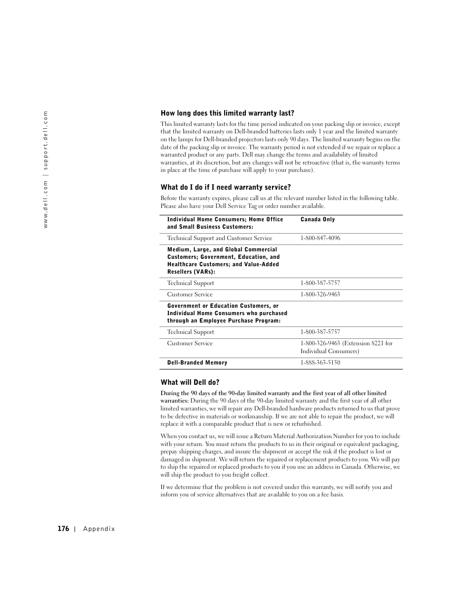 Dell Inspiron 8500 User Manual | Page 176 / 186