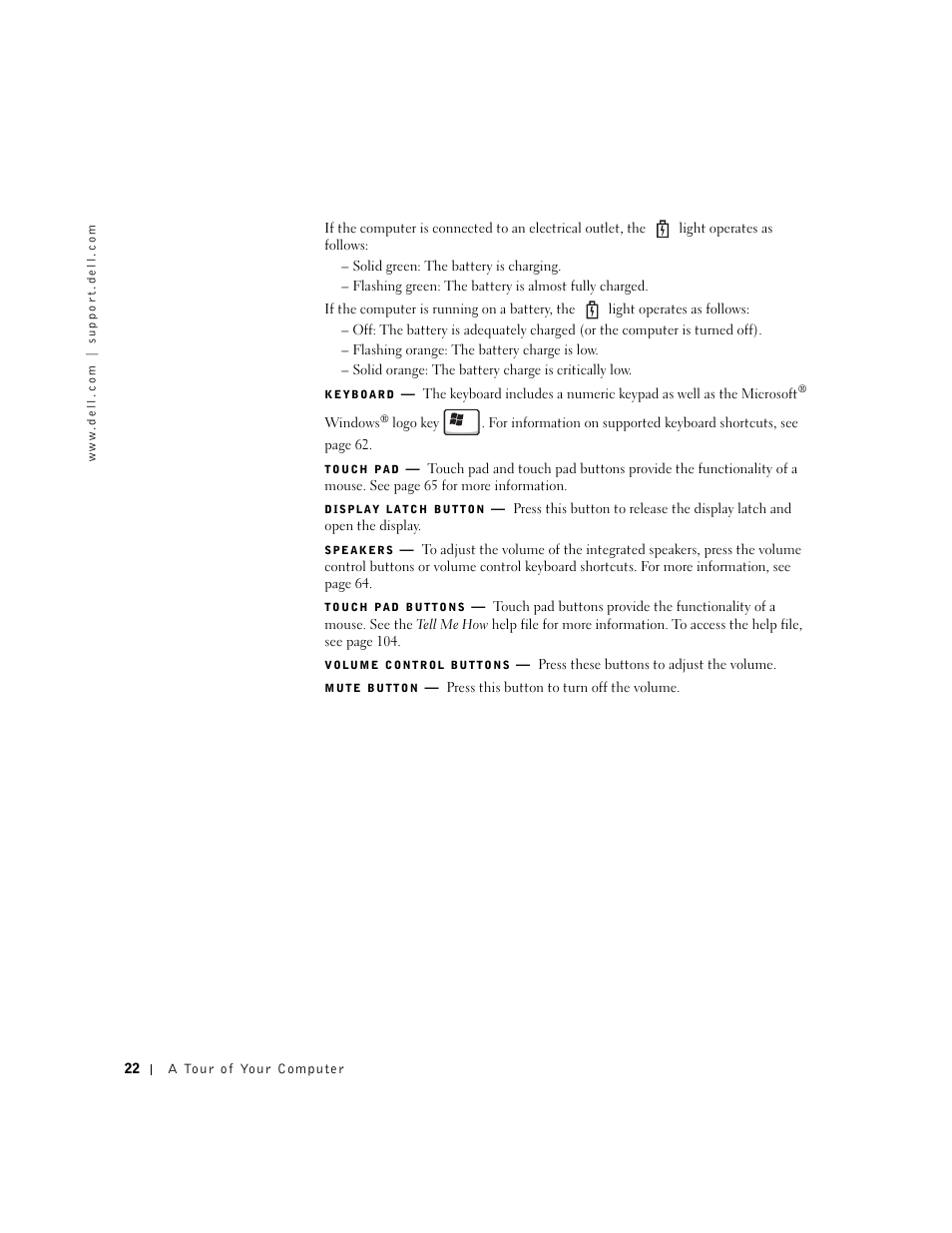 Dell Inspiron 8500 User Manual | Page 22 / 186