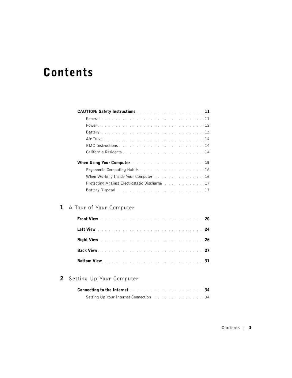 Dell Inspiron 8500 User Manual | Page 3 / 186