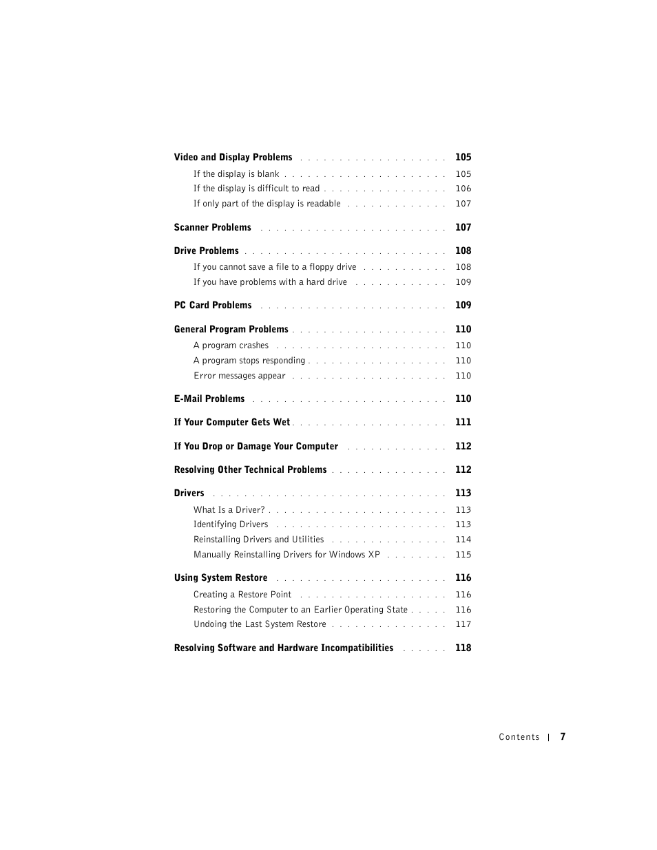 Dell Inspiron 8500 User Manual | Page 7 / 186