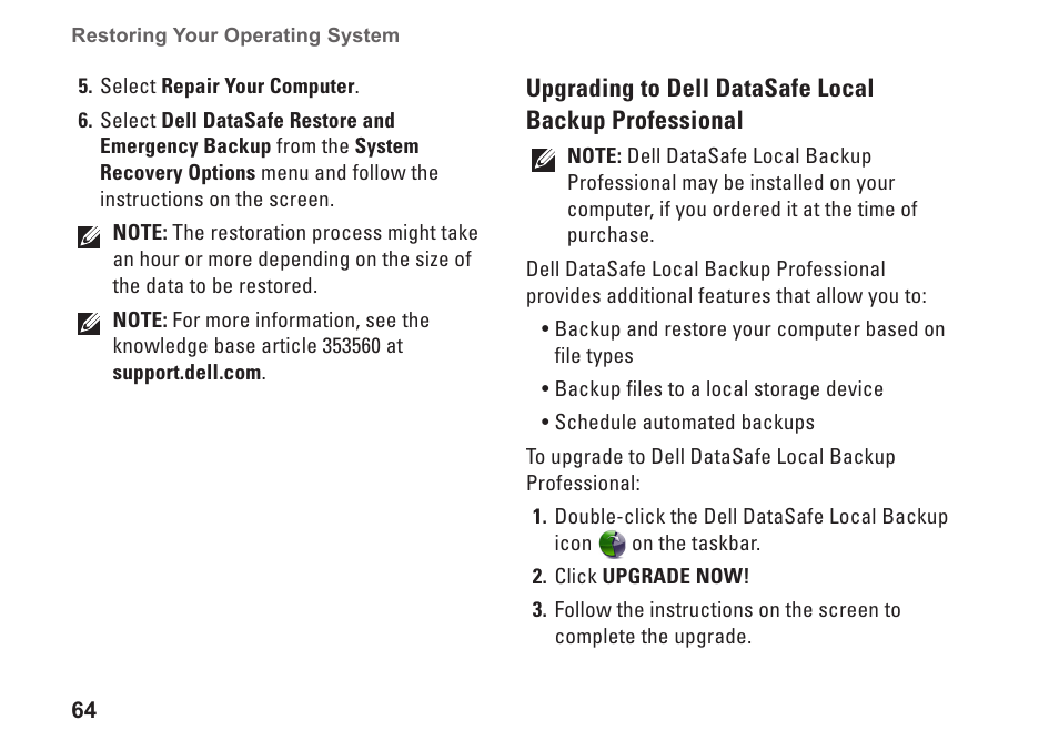 Dell Inspiron 14R (N4010, Early 2010) User Manual | Page 66 / 94