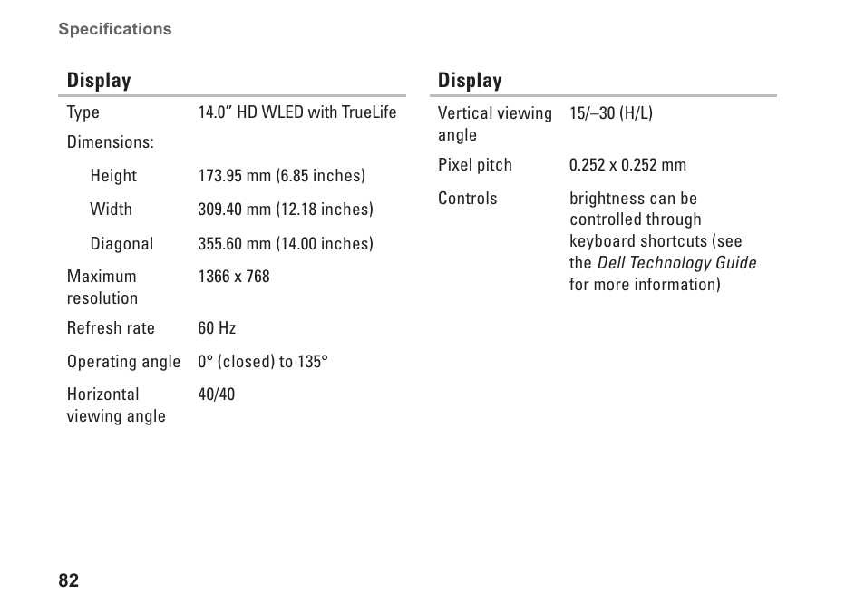 Dell Inspiron 14R (N4010, Early 2010) User Manual | Page 84 / 94