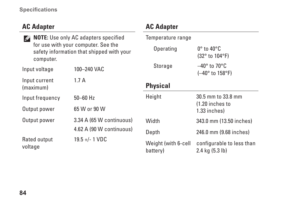 Dell Inspiron 14R (N4010, Early 2010) User Manual | Page 86 / 94