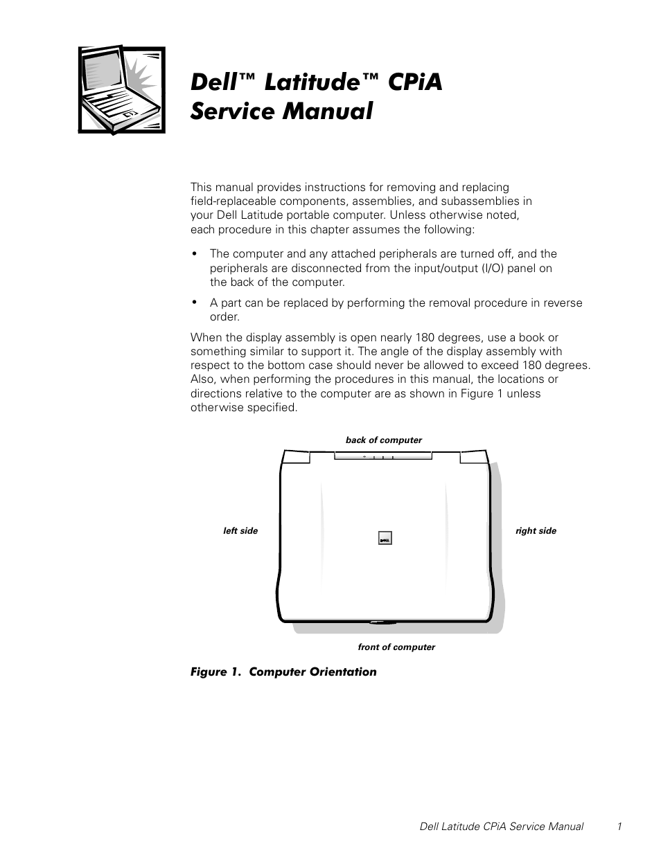 Service manual, Rqwhqwv, Recommended tools | Preparing to work inside your computer, Screw identification and tightening, Zif connectors, Field-replaceable parts and assemblies, Removing field-replaceable parts and assemblies, Hard-disk drive assembly, Memory module cover | Dell Latitude CPi A User Manual | Page 9 / 50