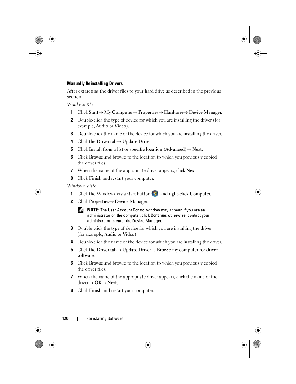 Dell XPS 630i (Early 2008) User Manual | Page 120 / 168